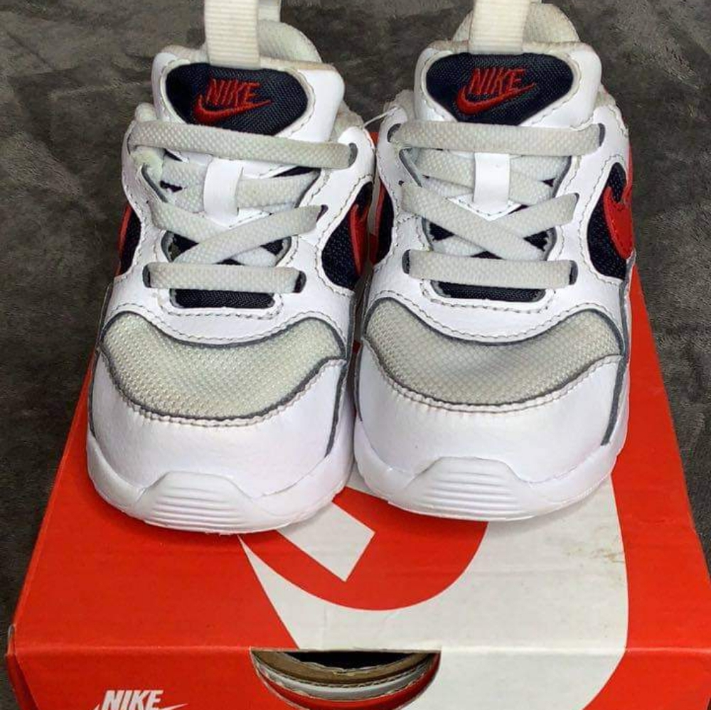 Unisex toddler pegasus nikes(red white and gold)